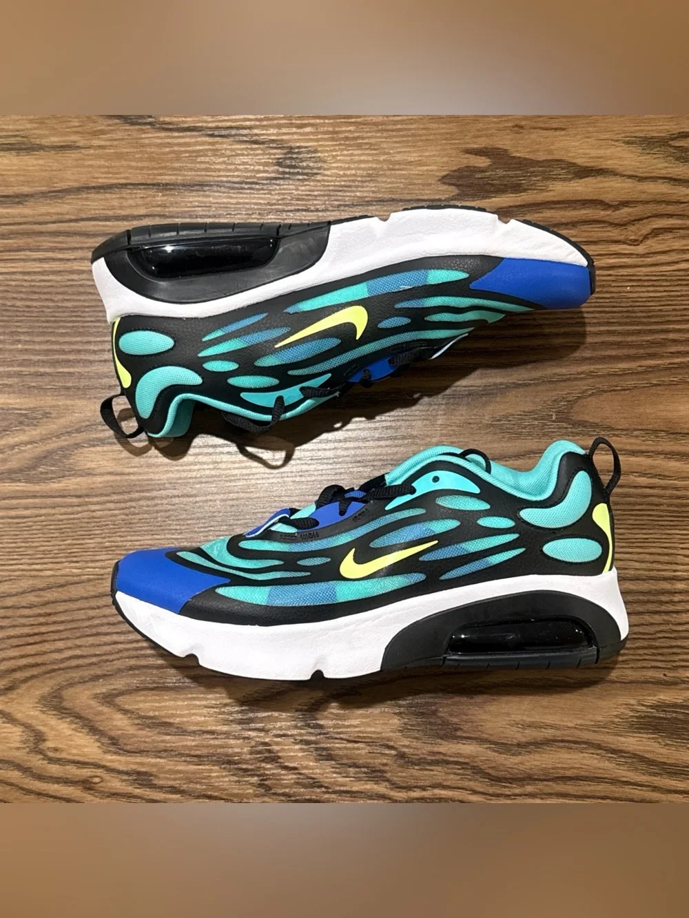Size 7Y Nike Air Max Exosense Shoes Green Blue Training Sneakers CN7876-300